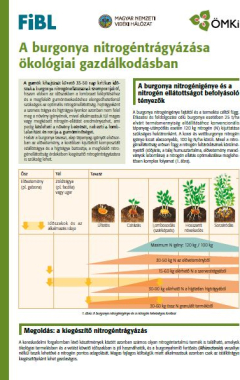 A burgonya nitrogéntrágyázása ökológiai gazdálkodásban