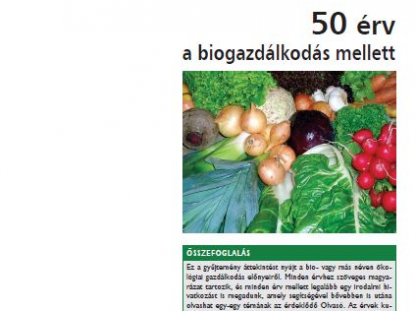 50 érv a biogazdálkodás<br> mellett